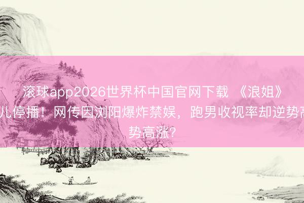 滚球app2026世界杯中国官网下载 《浪姐》一会儿停播！网传因浏阳爆炸禁娱，跑男收视率却逆势高涨？