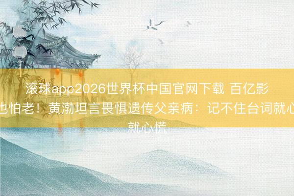 滚球app2026世界杯中国官网下载 百亿影帝也怕老！黄渤坦言畏惧遗传父亲病：记不住台词就心慌
